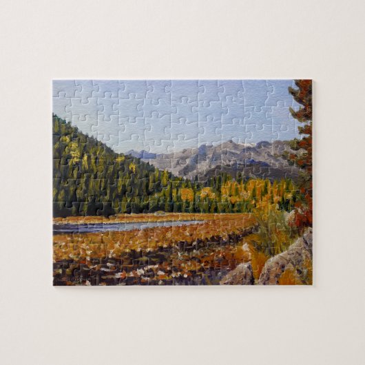 Pittoresk bergmeer in Estes Park Legpuzzel (Horizontaal)
