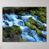 Pittoresk boswaterval landschap poster (Voorkant)