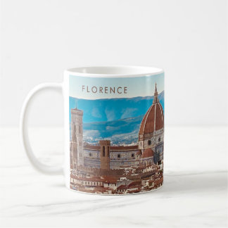 Pittoresk Florence Italië Silhouet Koffiemok