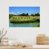 Pittoresk Hawaiian Golf Course Poster (Keuken)