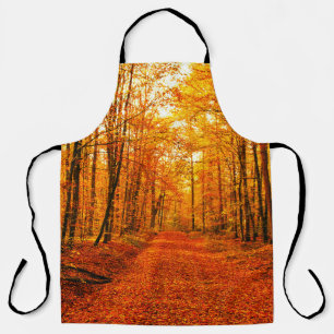 Pittoresk herfstweglandschap schort