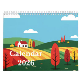 Pittoresk landschap kalender