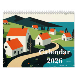 Pittoresk landschap kalender