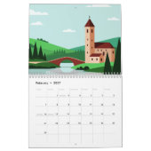 Pittoresk landschap kalender (Feb 2027)