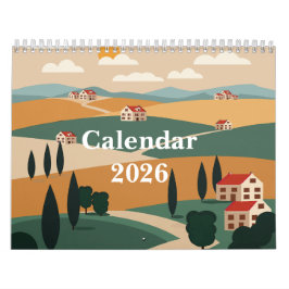 Pittoresk landschap kalender