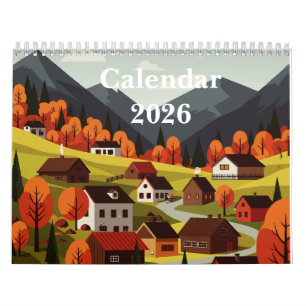 Pittoresk landschap kalender