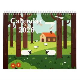 Pittoresk landschap kalender