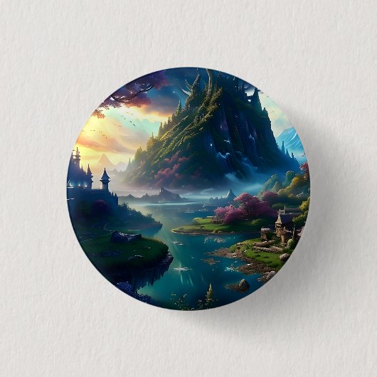 Pittoresk Landschap Vier Ronde Button 3,2 Cm (Voorkant)