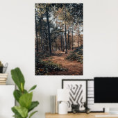 Pittoresk ontspannend bos poster (Thuiskantoor)