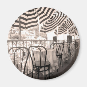 Pittoresk restaurantbalkon, Italië Magneet
