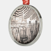 Pittoresk restaurantbalkon, Italië Metalen Ornament (Links)