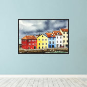 Pittoresk stad canvas afdruk (Insitu (Houten vloer))