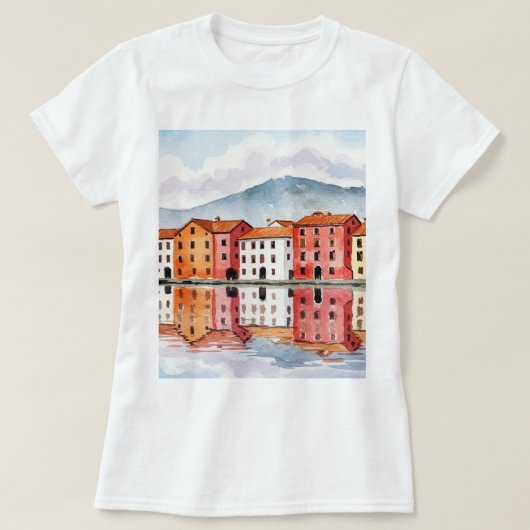 Pittoresk stadje t-shirt (Design voorkant)