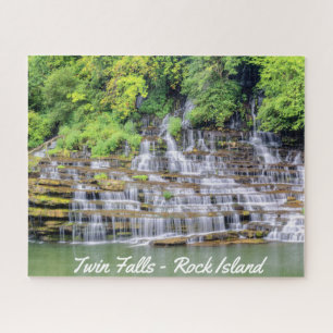Pittoresk Twin Falls Rock Island Legpuzzel