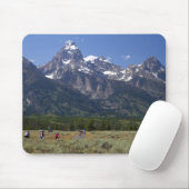 Pittoresk uitzicht op de Teton Range Muismat (Met muis)