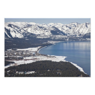 Pittoresk uitzicht op Lake Tahoe, VS Foto Afdruk