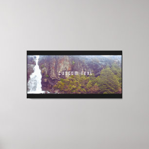 PITTORESKE ALPINE WATERVAL SCHILDERACHTIG FOTO KIW CANVAS AFDRUK