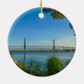 Pittoreske Arthur Ravenel-brug Keramisch Ornament (Achterkant)