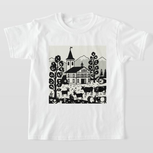 Pittoreske berglandschap t-shirt (Laagn)