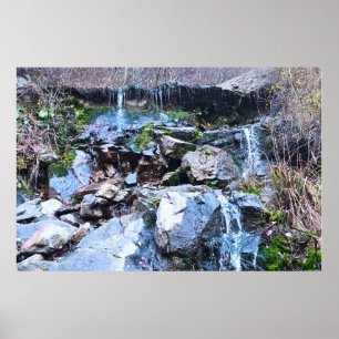 Pittoreske bergwaterval - Wilde natuur Roemenië Poster