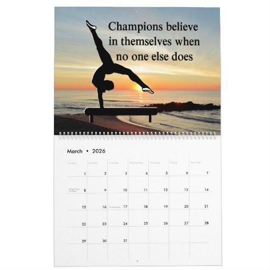 PITTORESKE GYMNASTIEK QUOTE KALENDER (Mar 2026)