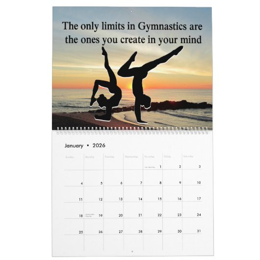 PITTORESKE GYMNASTIEK QUOTE KALENDER (Jan 2026)