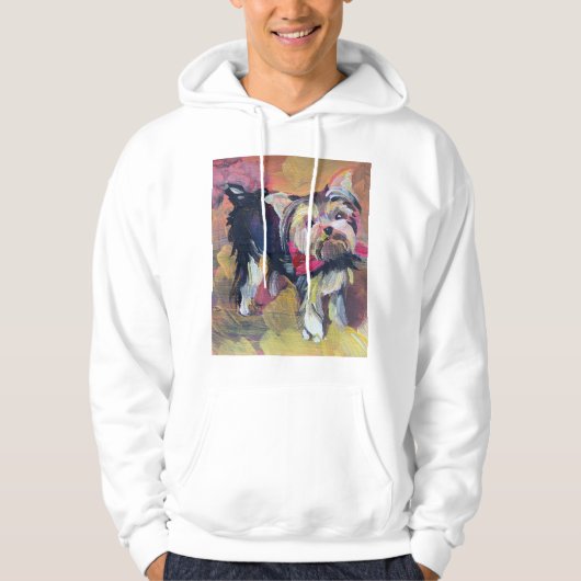 pittoreske hond, Yorkshire Terrier, schilderij Hoodie (Voorkant)