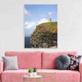 Pittoreske kliffen van Moher en O'Brien's Toren. Canvas Afdruk (Insitu (Woonkamer))