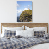 Pittoreske kliffen van Moher en O'Brien's Toren. Canvas Afdruk (Insitu (Slaapkamer))