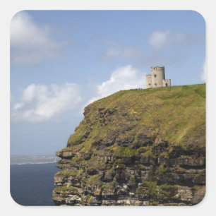 Pittoreske kliffen van Moher en O'Brien's Toren. Vierkante Sticker