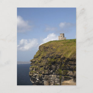 Pittoreske kliffen van Moher en O'Brien's Tower. Briefkaart