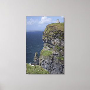 Pittoreske kliffen van Moher en O'Brien's Tower Canvas Afdruk