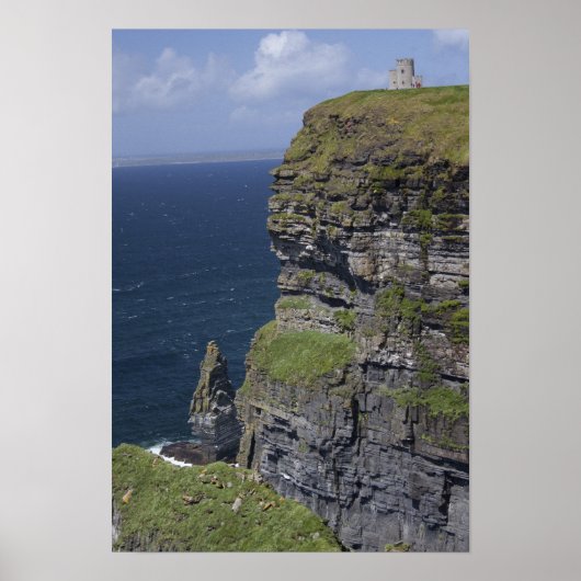 Pittoreske kliffen van Moher en O'Brien's Tower Poster (Voorkant)