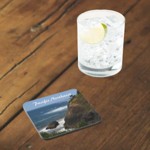 Pittoreske kustlijn van de Pacific Northwest Bier Onderzetter