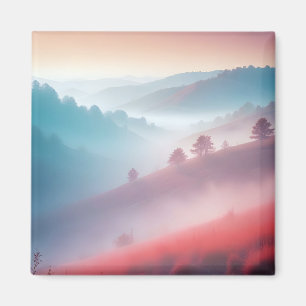 Pittoreske Landscape Valley Meadow Natuur landscha Magneet