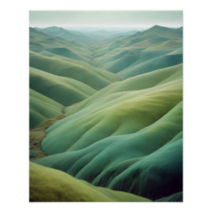 Pittoreske Landschap Bergen Natuur Achtergrond Perfect Poster