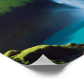 Pittoreske Landschap Bergen Waterval Natuur Poster (Hoek)