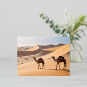 Pittoreske Landschap Desert Sand Natuur Rustig Folie Feestdagen Briefkaart (Staand Voorkant)