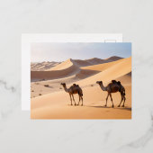 Pittoreske Landschap Desert Sand Natuur Rustig Folie Feestdagen Briefkaart (Voorkant / Achterkant)