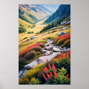 Pittoreske Landschap Forest Pathway Natuur Kalm Poster