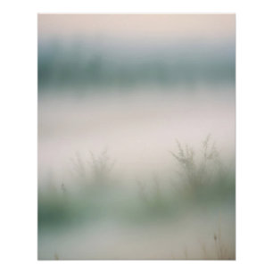 Pittoreske Landschap Mist Natuur Achtergrond Art Perfect Poster