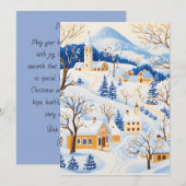 Pittoreske Mountain Village Christmas Kaart (Voorkant / Achterkant)