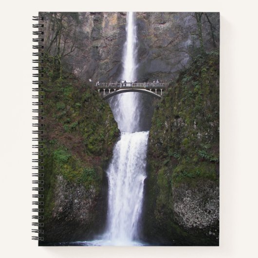 Pittoreske Multnomah Falls Landschap Notitieboek (Voorkant)