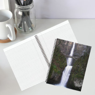 Pittoreske Multnomah Falls Landschap Notitieboek