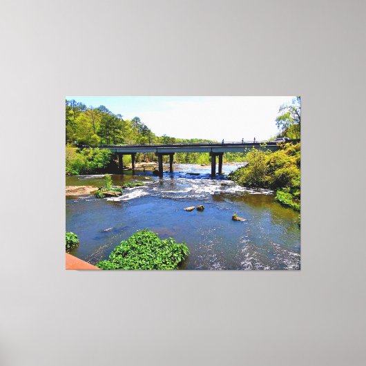 Pittoreske rivierbrug canvas afdruk (Voorkant)