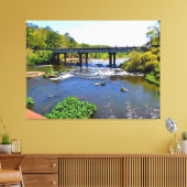 Pittoreske rivierbrug canvas afdruk (Insitu (Woonkamer))