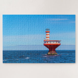 Pittoreske Tadoussac-vuurtoren, Quebec, Canada Legpuzzel