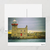 Pittoreske vuurtoren van Howth Harbour, Ierland -  Briefkaart (Voorkant / Achterkant)