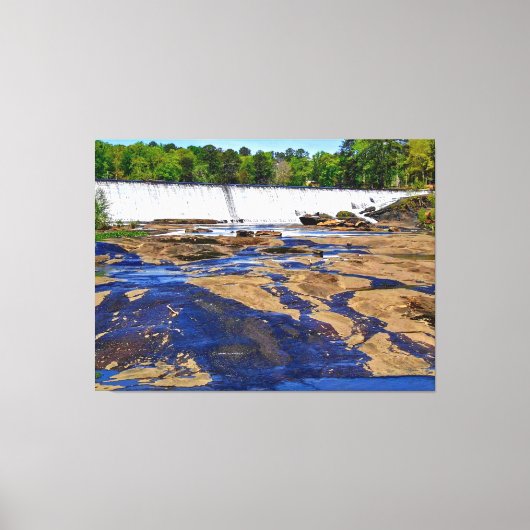 Pittoreske Waterval Canvas Afdruk (Voorkant)