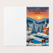 Pittoreske winterscène kerstkaart kaart (Buitenkant ongevouwen)